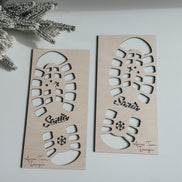 Santa Boot Print Stencils  Magical Christmas Eve Footprints Template | Reusable Wooden Santa Footprint Stencil