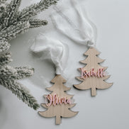 Acrylic Christmas Tree Place Tags Names | holiday name tags | christmas Place Card Name | Holiday Party | Christmas Party | Dinner Party |
