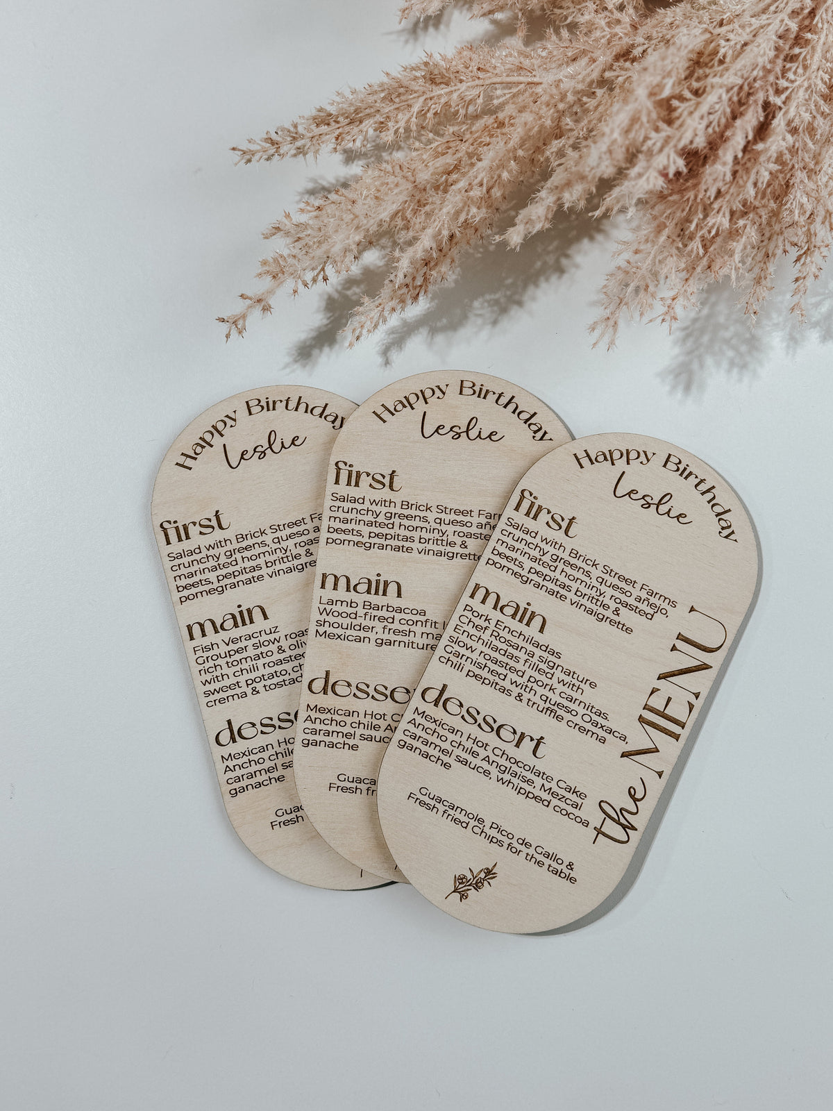 Personalized Wooden Menu | Wedding Menu | Birthday Menu | elevated party Decor | High end Party | Girls Night | Bachelorette | Dinner | menu