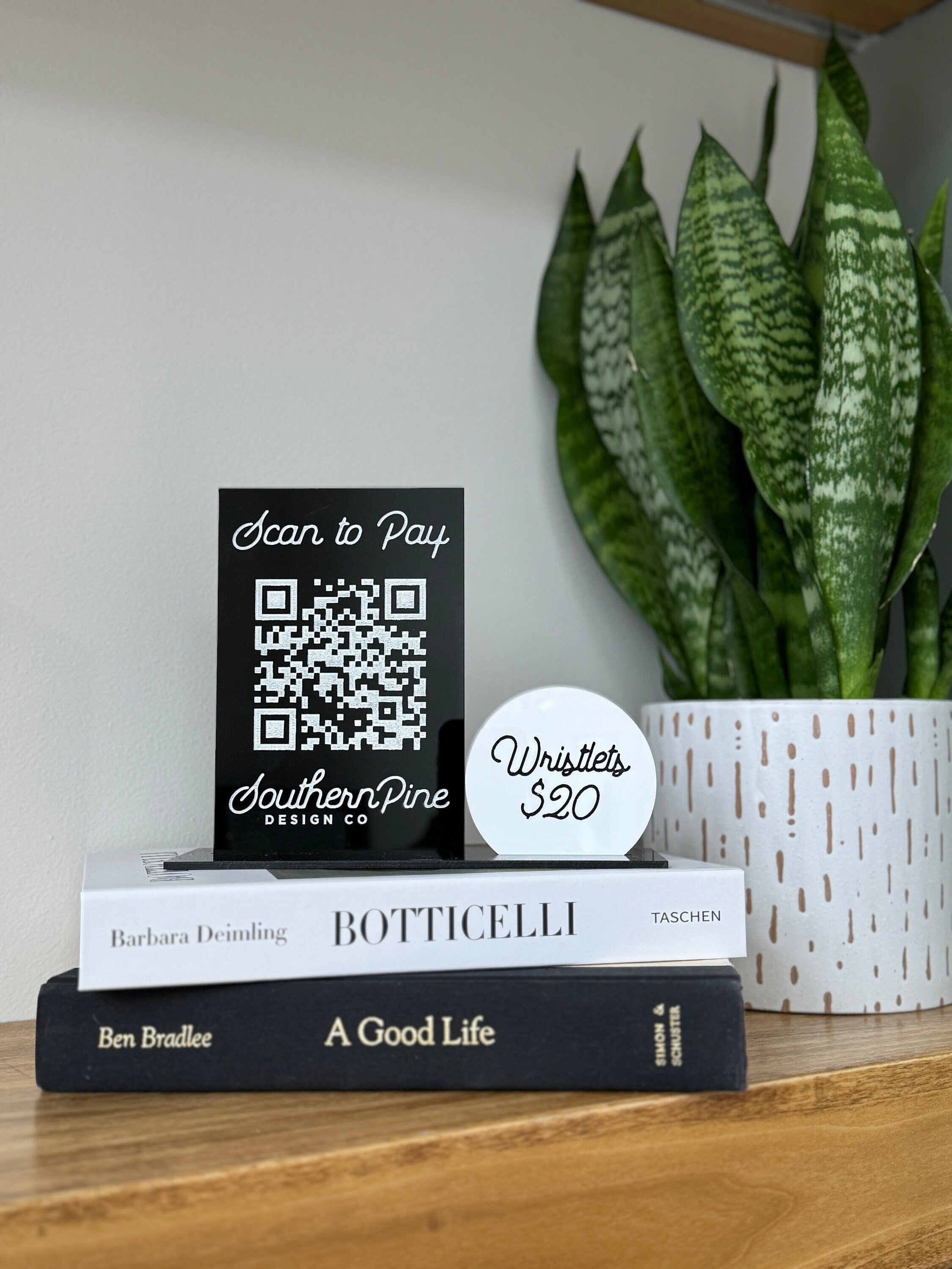 QR Sign | Acrylic qr sign | business sign | business logo | small business | payment sign | sale sign | market signage | venmo | PayPal