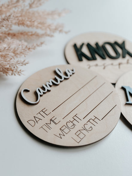 Hospital Name Announcement | Baby shower gift | Hospital plaque | Baby name sign | Name Announcement |  Baby Name Sign | Hello My Name Is