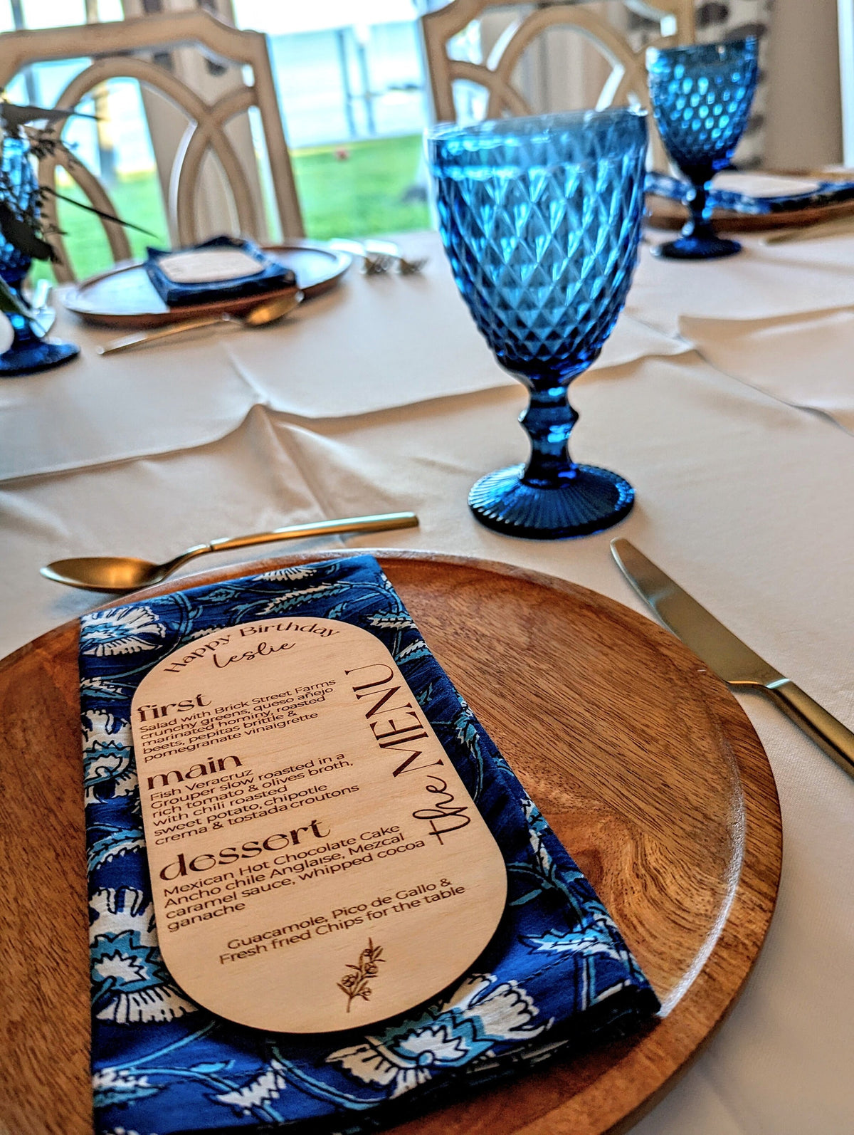 Personalized Wooden Menu | Wedding Menu | Birthday Menu | elevated party Decor | High end Party | Girls Night | Bachelorette | Dinner | menu