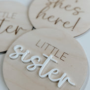 Double sided Birth announcement | sister brother | 2 sided Gender Reveal | Hospital Bag | Birth | Pregnancy Announcement | Photo Props |