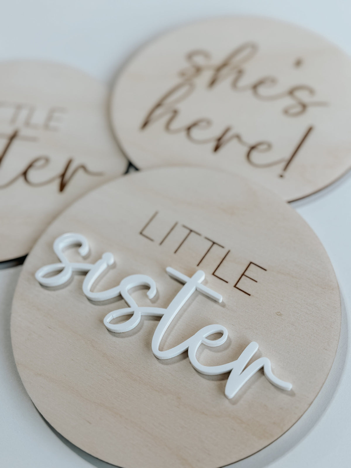 Double sided Birth announcement | sister brother | 2 sided Gender Reveal | Hospital Bag | Birth | Pregnancy Announcement | Photo Props |