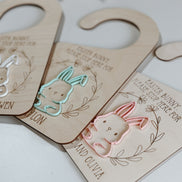 Easter Bunny Door Hanger | Easter Bunny Stop Here | Waster Bunny Sign | Easter Decor | Bunny | Custom | Personalized | Playroom | Holiday
