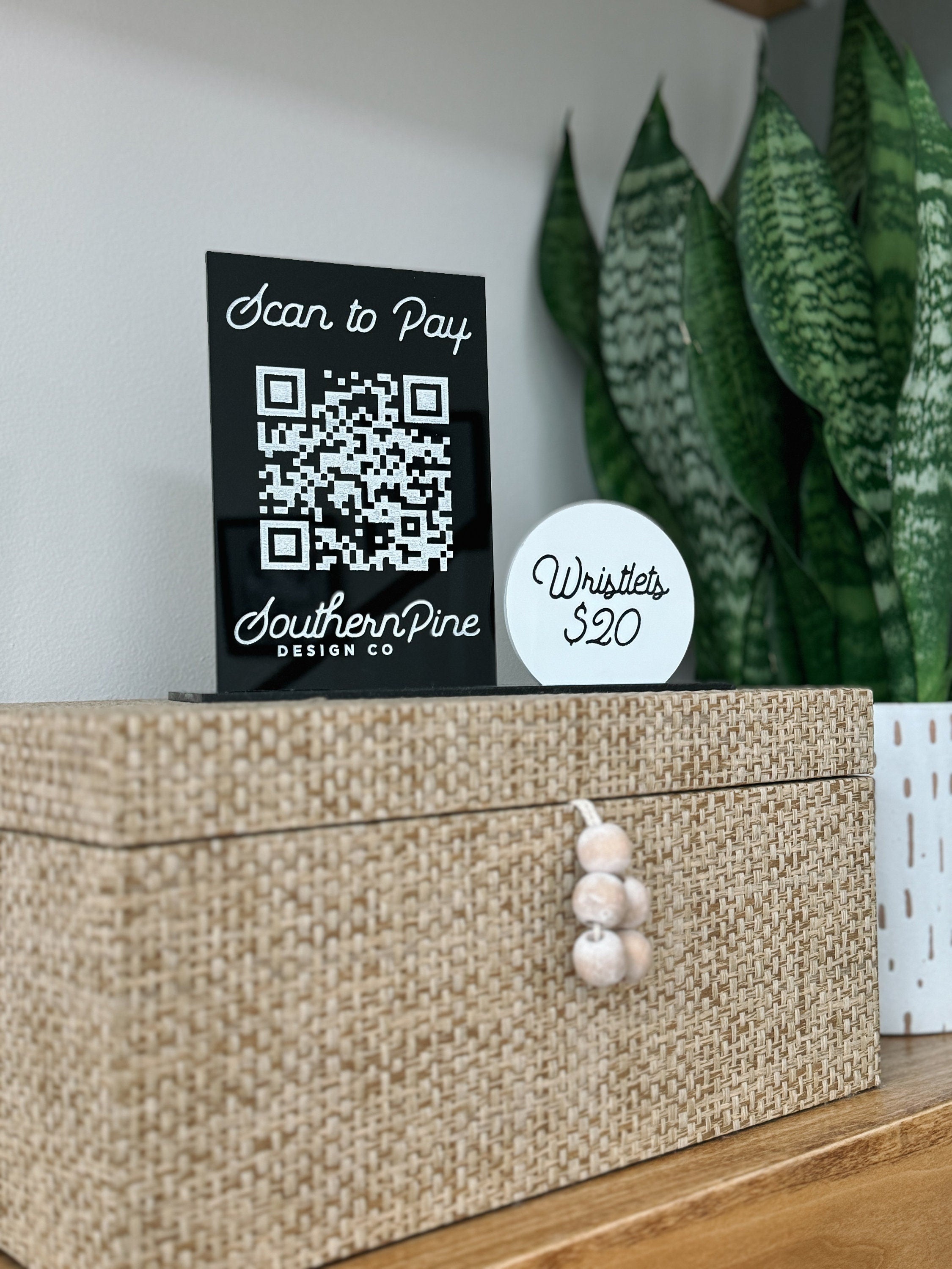 QR Sign | Acrylic qr sign | business sign | business logo | small business | payment sign | sale sign | market signage | venmo | PayPal