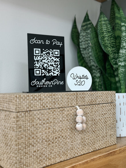 QR Sign | Acrylic qr sign | business sign | business logo | small business | payment sign | sale sign | market signage | venmo | PayPal
