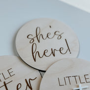 Double sided Birth announcement | sister brother | 2 sided Gender Reveal | Hospital Bag | Birth | Pregnancy Announcement | Photo Props |