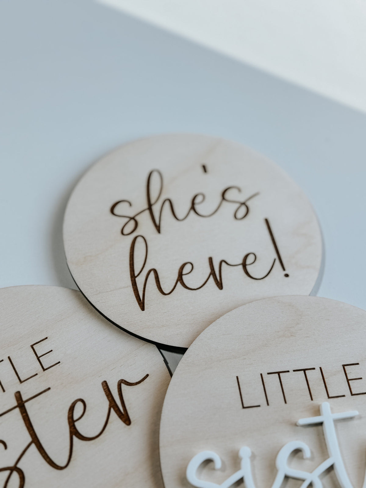 Double sided Birth announcement | sister brother | 2 sided Gender Reveal | Hospital Bag | Birth | Pregnancy Announcement | Photo Props |