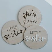 Double sided Birth announcement | sister brother | 2 sided Gender Reveal | Hospital Bag | Birth | Pregnancy Announcement | Photo Props |