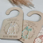 Easter Bunny Door Hanger | Easter Bunny Stop Here | Waster Bunny Sign | Easter Decor | Bunny | Custom | Personalized | Playroom | Holiday