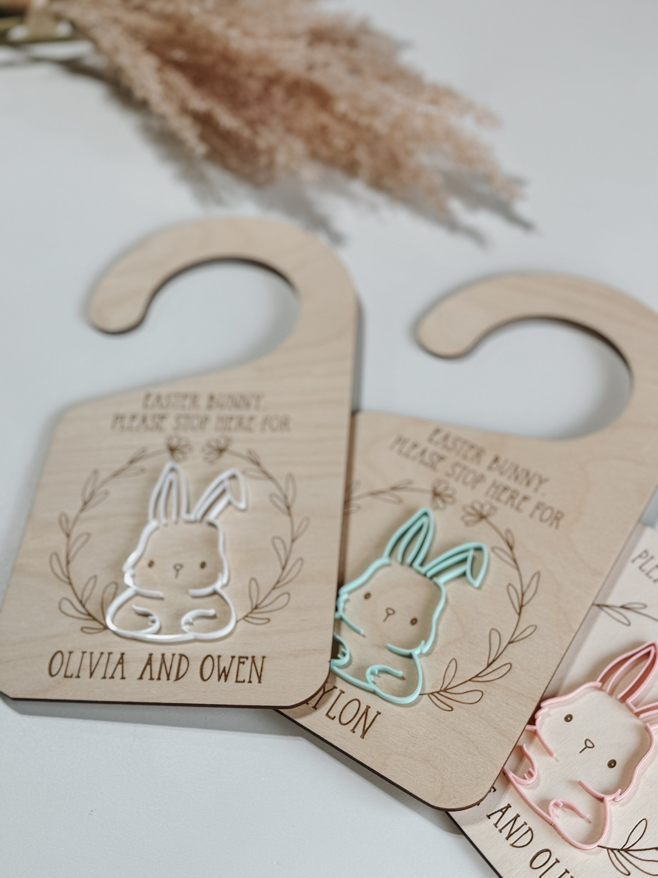 Easter Bunny Door Hanger | Easter Bunny Stop Here | Waster Bunny Sign | Easter Decor | Bunny | Custom | Personalized | Playroom | Holiday