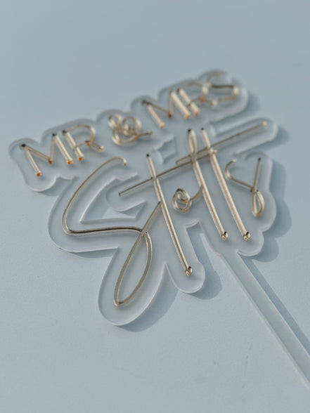 Modern Acrylic Cake Topper | Wedding Cake Topper | Acrylic Cake Topper | Boho Cake Topper | Retro | Minimalist | Wedding | Cake Decor | Cake