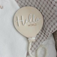 Balloon Milestone | Balloon Birth Announcement | Modern Milestones | Baby Shower gift | Boho Baby | Wooden Milestone | Newborn | Pregnancy