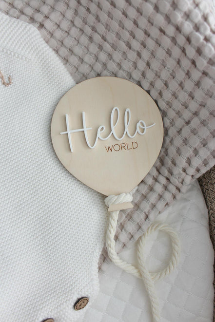 Balloon Milestone | Balloon Birth Announcement | Modern Milestones | Baby Shower gift | Boho Baby | Wooden Milestone | Newborn | Pregnancy