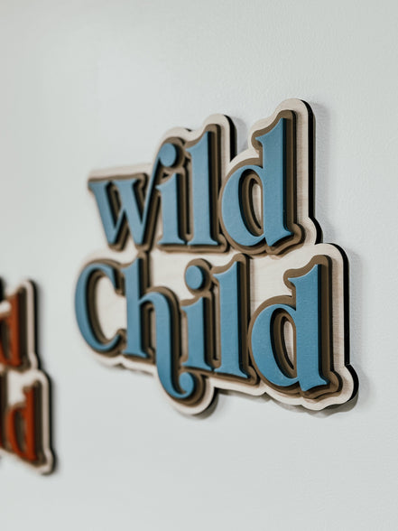 Wild child play sign | Playroom Decor | Nursery Decor | Word Signs | Kids Decor | jungle decor | boys | rad play | Room | nursery