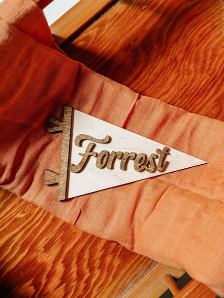 Flag Milestone | pennant Birth Announcement | Modern Milestones | Baby Shower gift | Boho Baby | Wooden Milestone | Newborn | Pregnancy