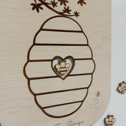 Flisat Honey Bee Insert | Flisat Insert | IKEA Table | Montessori | Educational Toy | Preschool | Homeschool | learning tools | Summer learn