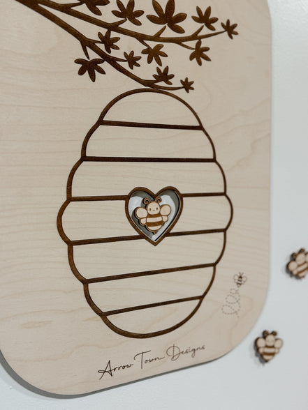 Flisat Honey Bee Insert | Flisat Insert | IKEA Table | Montessori | Educational Toy | Preschool | Homeschool | learning tools | Summer learn