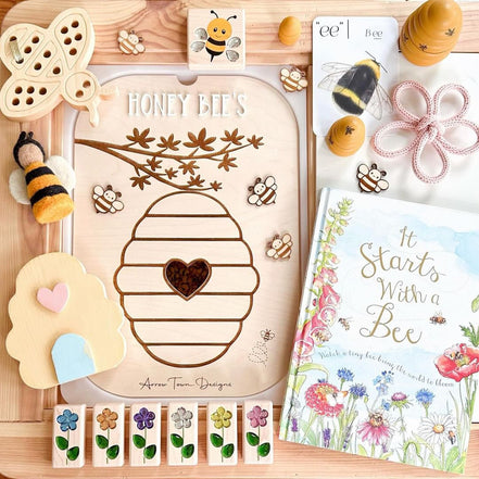 Flisat Honey Bee Insert | Flisat Insert | IKEA Table | Montessori | Educational Toy | Preschool | Homeschool | learning tools | Summer learn