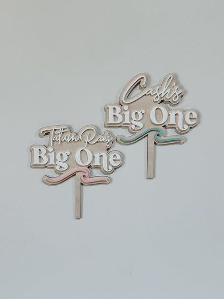 Big One birthday | Surf Birthday | First Birthday | Boys Birthday | Girls Birthday | Cake topper | Birthday Cake | Personalized Cake topper
