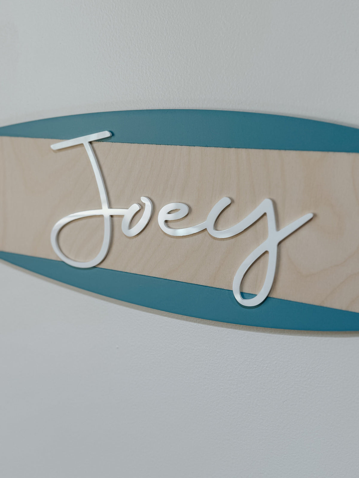 Wood Name Surfboard Sign | Nursery Décor for Children's Room| Teen Room | Beach Ocean Themed Nursery Kids Room | Surf Room | Playroom | surf