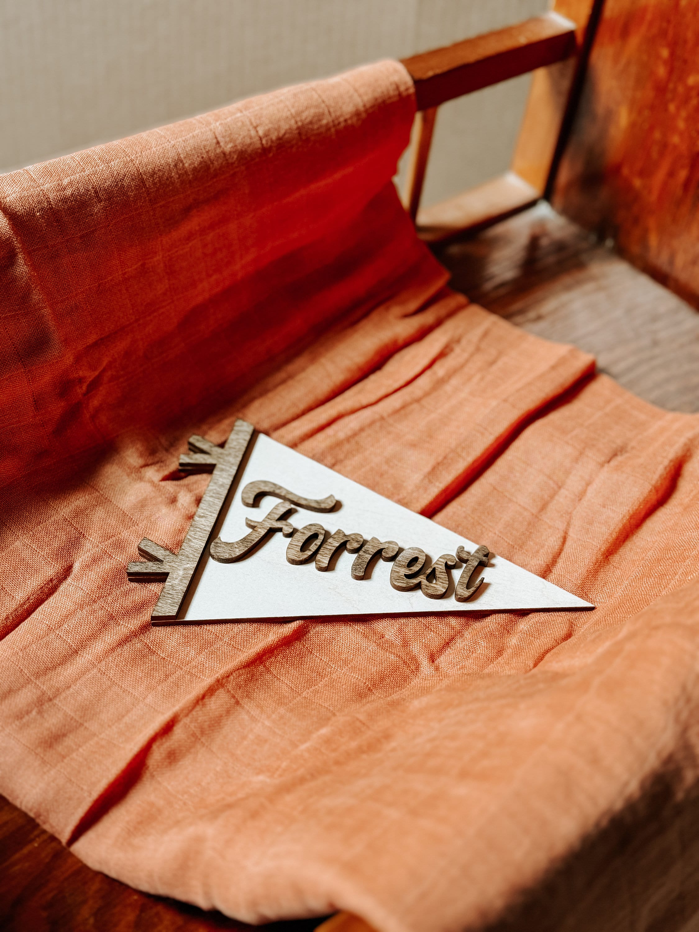 Flag Milestone | pennant Birth Announcement | Modern Milestones | Baby Shower gift | Boho Baby | Wooden Milestone | Newborn | Pregnancy