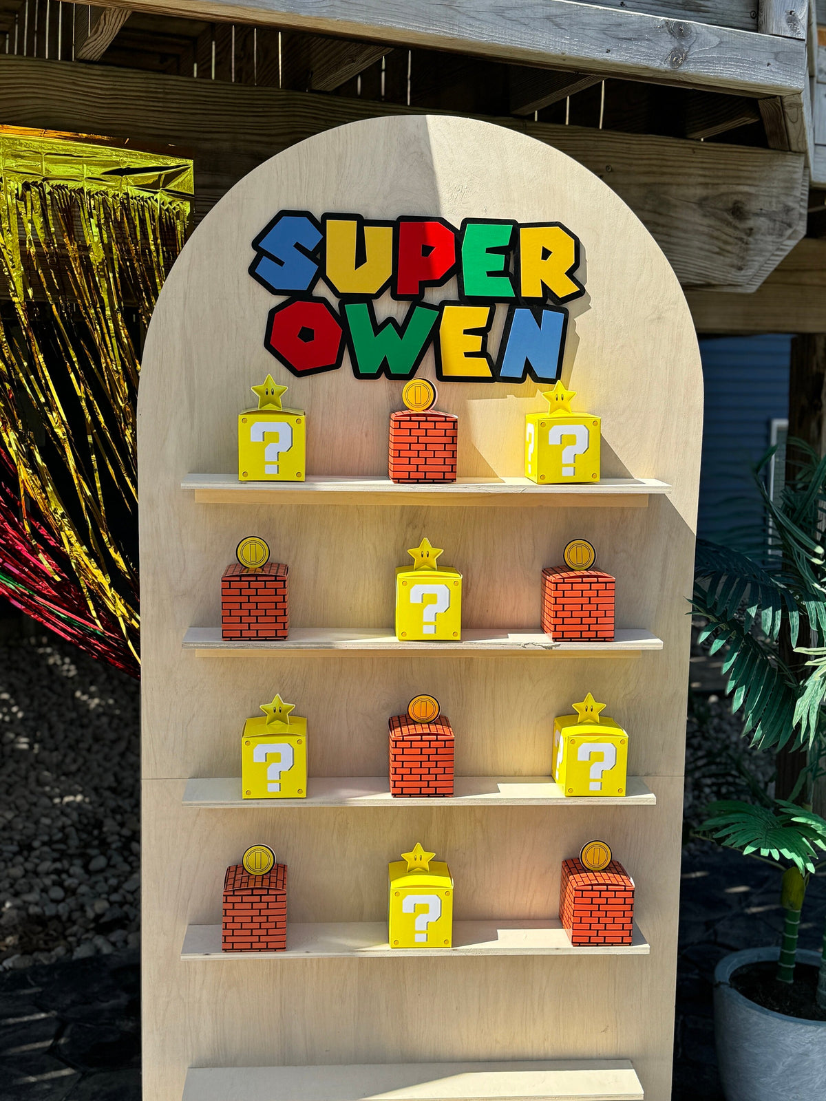 Mario inspired Name sign | Video Game decor | Nintendo inspired | boys room | girls Room | Gamer decor | playroom | birthday backdrop