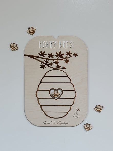Flisat Honey Bee Insert | Flisat Insert | IKEA Table | Montessori | Educational Toy | Preschool | Homeschool | learning tools | Summer learn