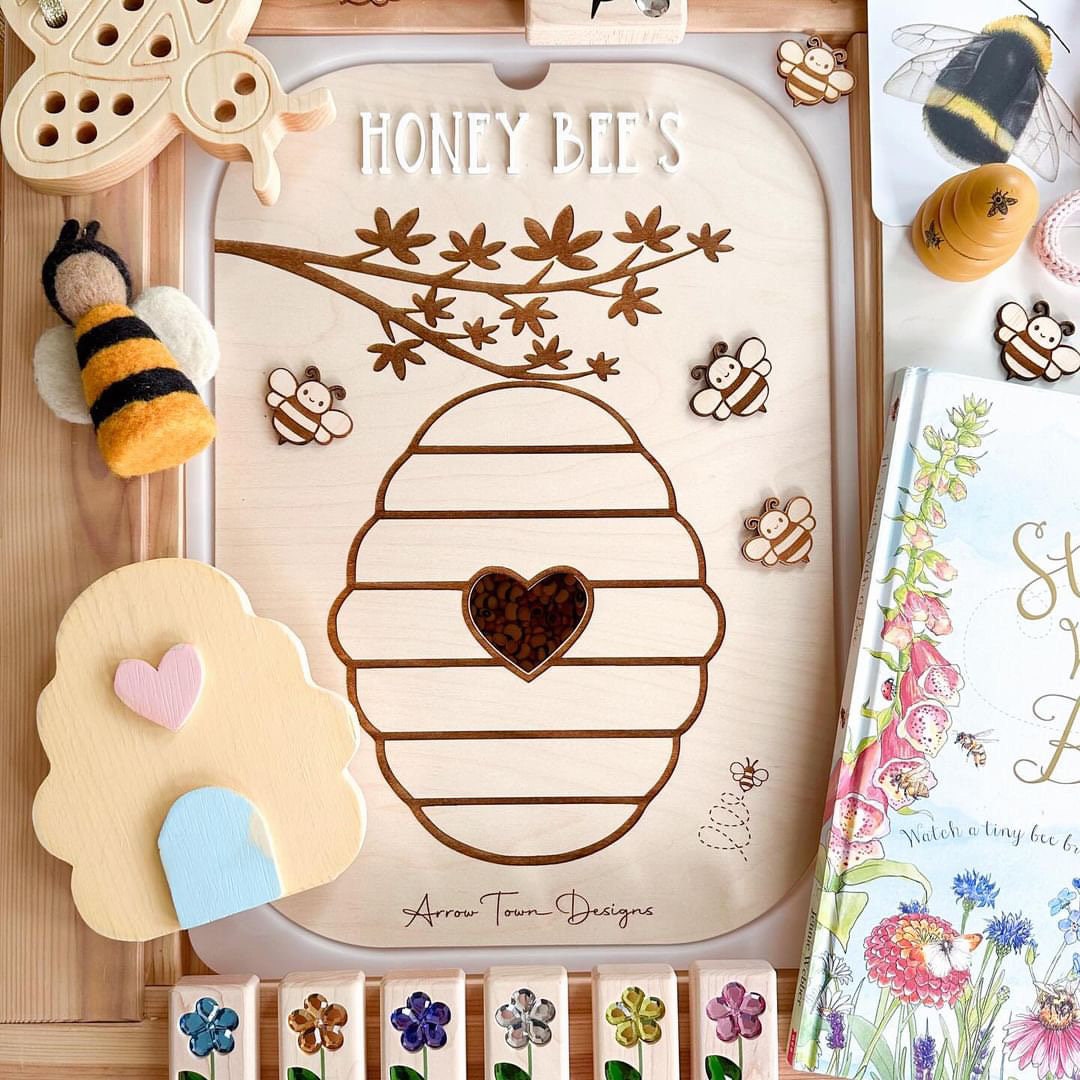 Flisat Honey Bee Insert | Flisat Insert | IKEA Table | Montessori | Educational Toy | Preschool | Homeschool | learning tools | Summer learn