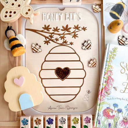 Flisat Honey Bee Insert | Flisat Insert | IKEA Table | Montessori | Educational Toy | Preschool | Homeschool | learning tools | Summer learn