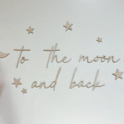 To the moon and back | Wall decal | 3D Wall Decal | Kids Bedroom Decor | Organization | Book shelf| Office Decor | Playroom Decor | Nursery