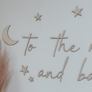 To the moon and back | Wall decal | 3D Wall Decal | Kids Bedroom Decor | Organization | Book shelf| Office Decor | Playroom Decor | Nursery