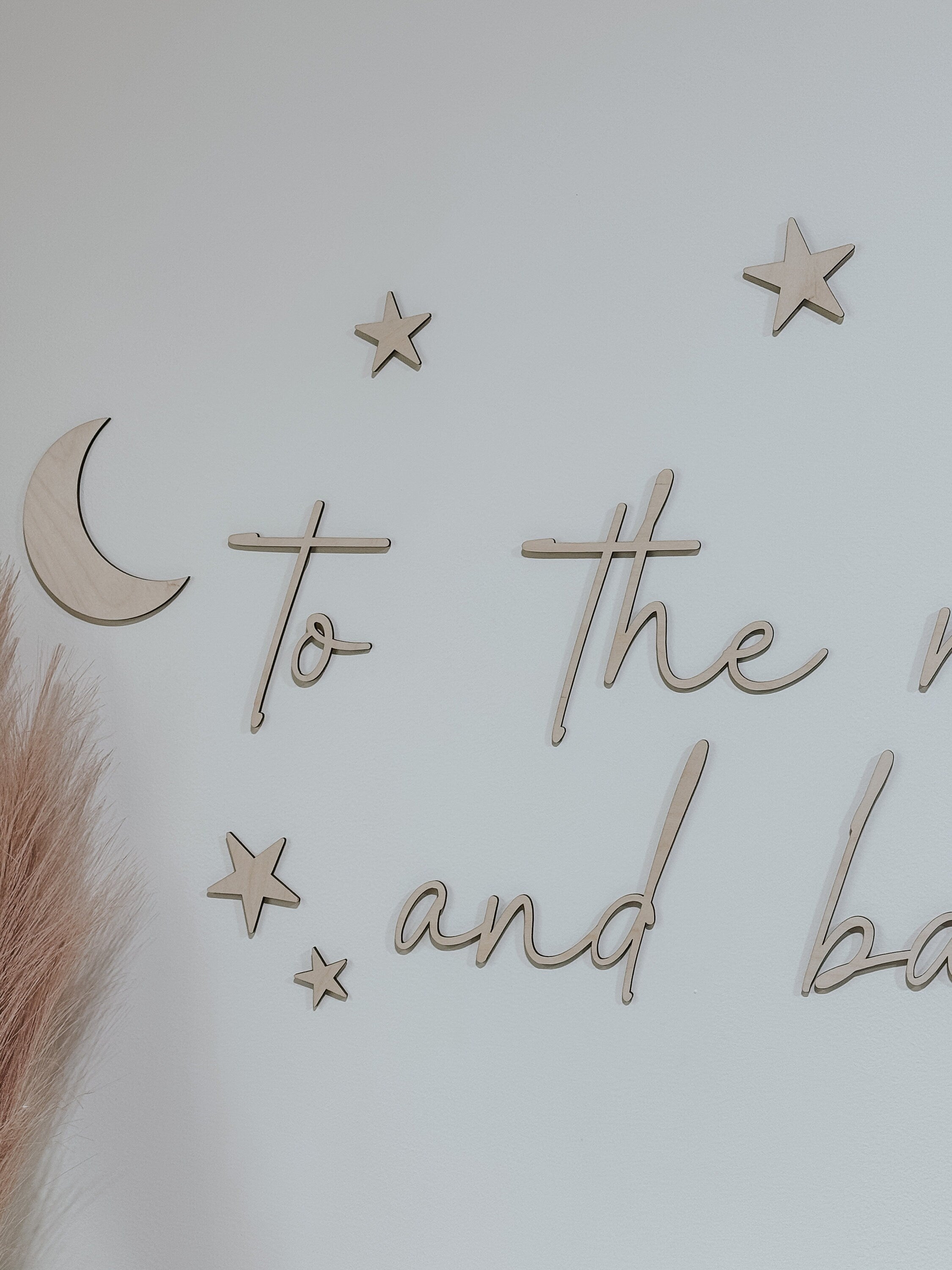 To the moon and back | Wall decal | 3D Wall Decal | Kids Bedroom Decor | Organization | Book shelf| Office Decor | Playroom Decor | Nursery