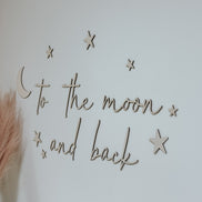 To the moon and back | Wall decal | 3D Wall Decal | Kids Bedroom Decor | Organization | Book shelf| Office Decor | Playroom Decor | Nursery