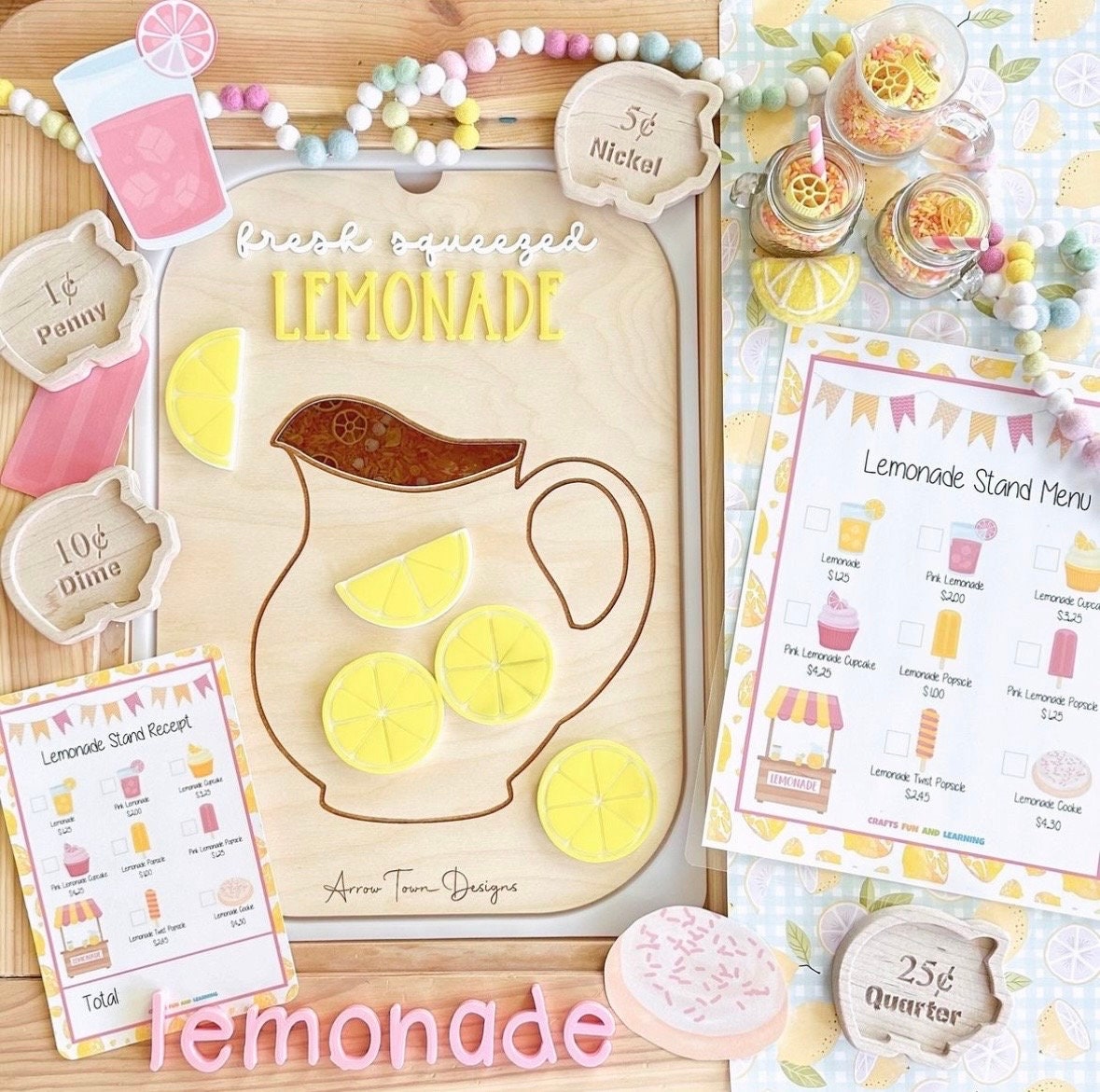 Flisat lemonade Insert | Flisat Insert | IKEA Table | Montessori | Educational Toy | Preschool | Homeschool | learning tools | lemon stand