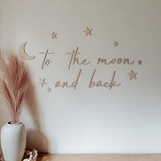 To the moon and back | Wall decal | 3D Wall Decal | Kids Bedroom Decor | Organization | Book shelf| Office Decor | Playroom Decor | Nursery