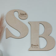 Wood Guest Book Initial |Personalized Wood Letter | Guest Book | Wedding Decor | Wedding Sign | Alternate Guest Book | Last Name Sign |