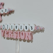 Taylor Swift inspired cake topper | Lover cake topper | Friendship bracelet | Taylor Swift birthday | eras | Bachelorette | Bride era