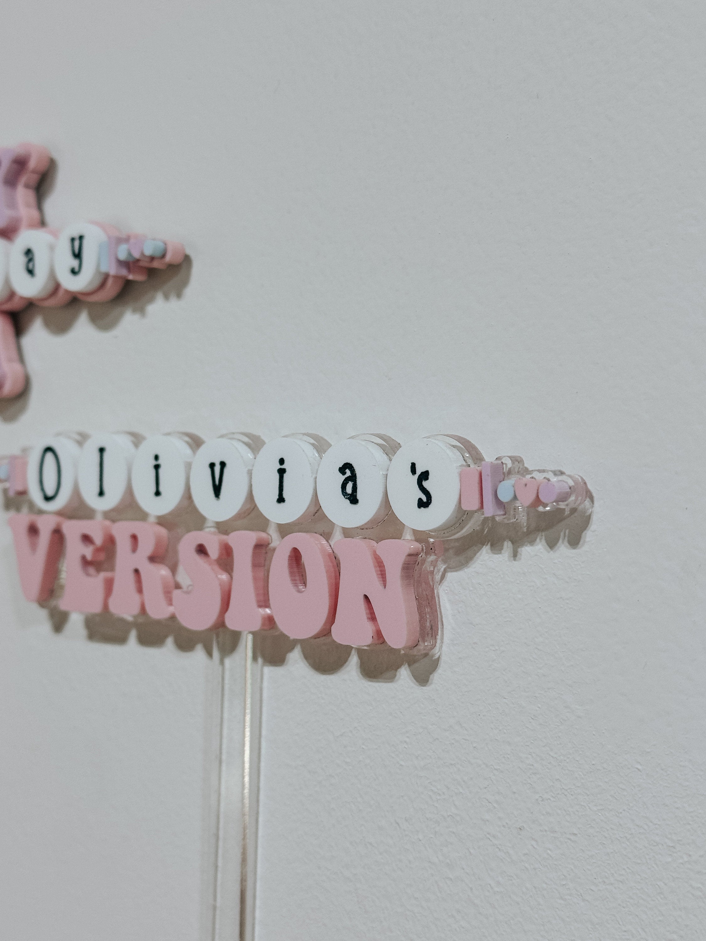Taylor Swift inspired cake topper | Lover cake topper | Friendship bracelet | Taylor Swift birthday | eras | Bachelorette | Bride era
