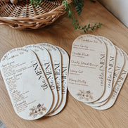 Personalized Wooden Menu | Wedding Menu | Birthday Menu | elevated party Decor | High end Party | Girls Night | Bachelorette | Dinner | menu