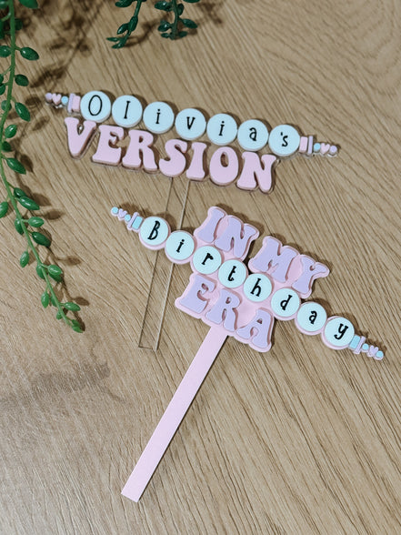 Taylor Swift inspired cake topper | Lover cake topper | Friendship bracelet | Taylor Swift birthday | eras | Bachelorette | Bride era