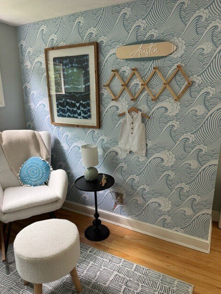 Wood Name Surfboard Sign | Nursery Décor for Children's Room| Teen Room | Beach Ocean Themed Nursery Kids Room | Surf Room | Playroom | surf