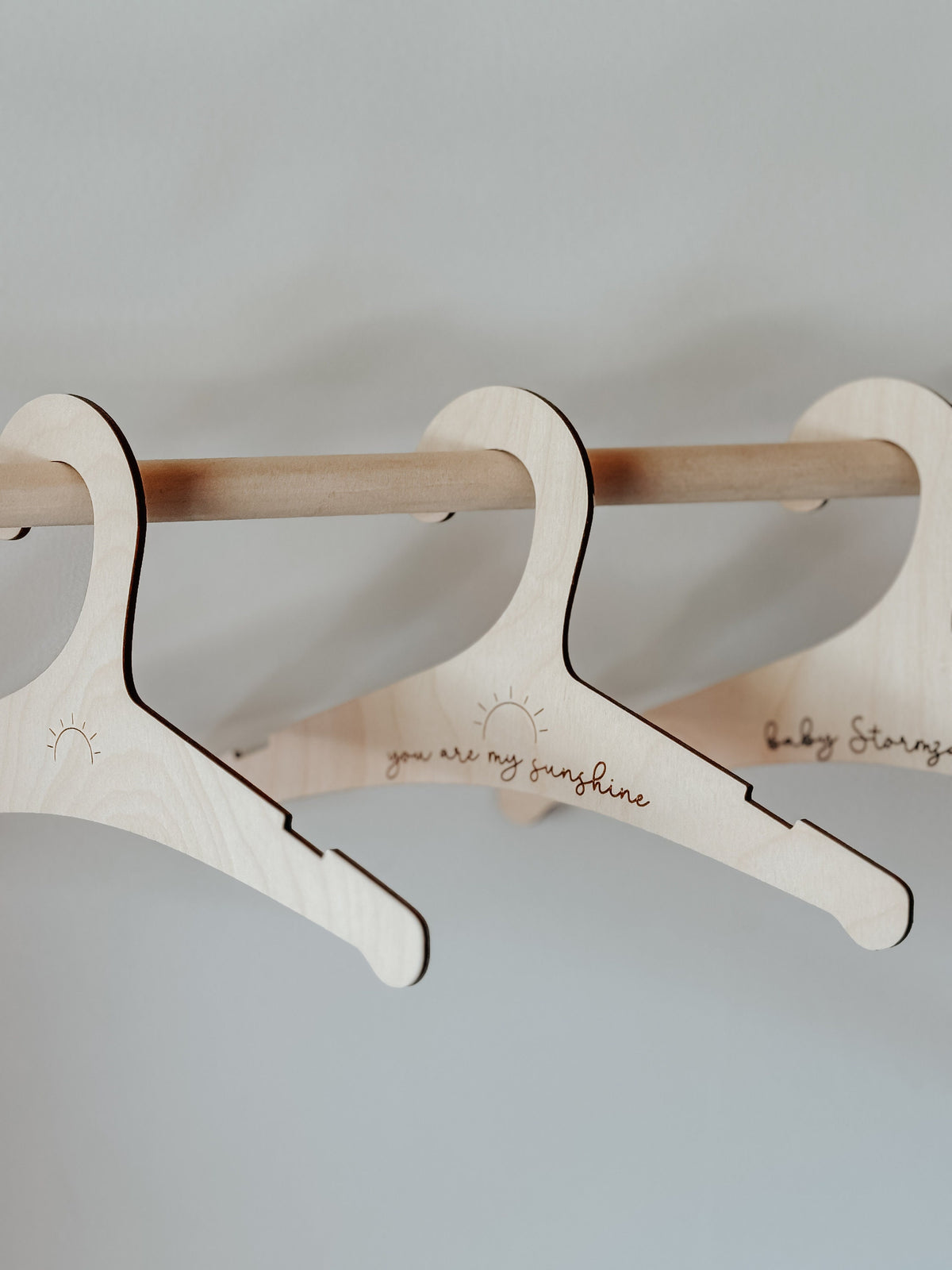 Personalized baby decor hangers | wood hangers |  Hangers for photography decor | Sunshine baby decor | You are my sunshine | Personalized