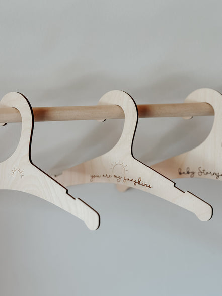 Personalized baby decor hangers | wood hangers |  Hangers for photography decor | Sunshine baby decor | You are my sunshine | Personalized