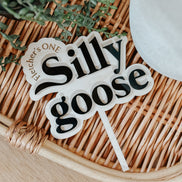 Silly Goose First Birthday | Cake Topper | One | First Birthday Theme | Cake Decor | Party | Baby | Personalized | Custom | keepsake