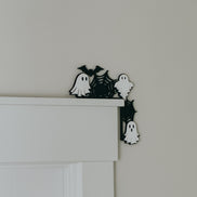 Halloween Door Corner Sign | Lightswitch cover Decor | Halloween Decorating | Halloween Signs | Spider webs | ghosts | Signs