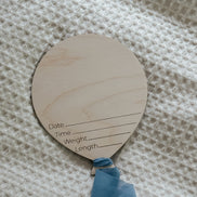 Footprint Balloons | Balloon Birth Announcement | birth stats | Baby Shower gift | Boho Baby | Wooden Milestone | Newborn | Pregnancy