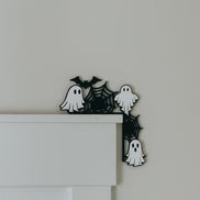 Halloween Door Corner Sign | Lightswitch cover Decor | Halloween Decorating | Halloween Signs | Spider webs | ghosts | Signs