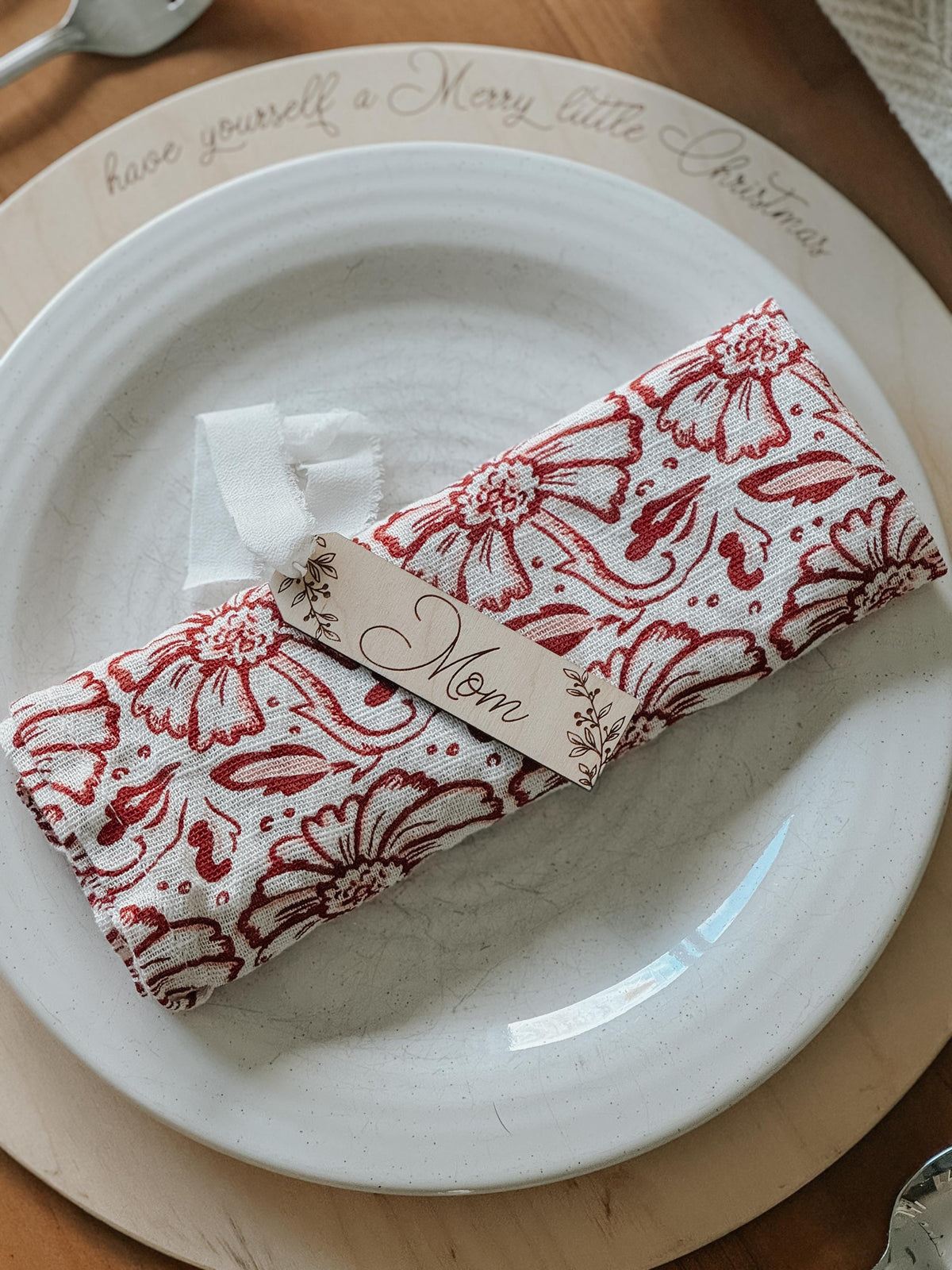 Personalized Christmas Tag | Table Place Setting | Custom gift tags | Christmas Gift | Wood | Personalized | sustainable | gifting